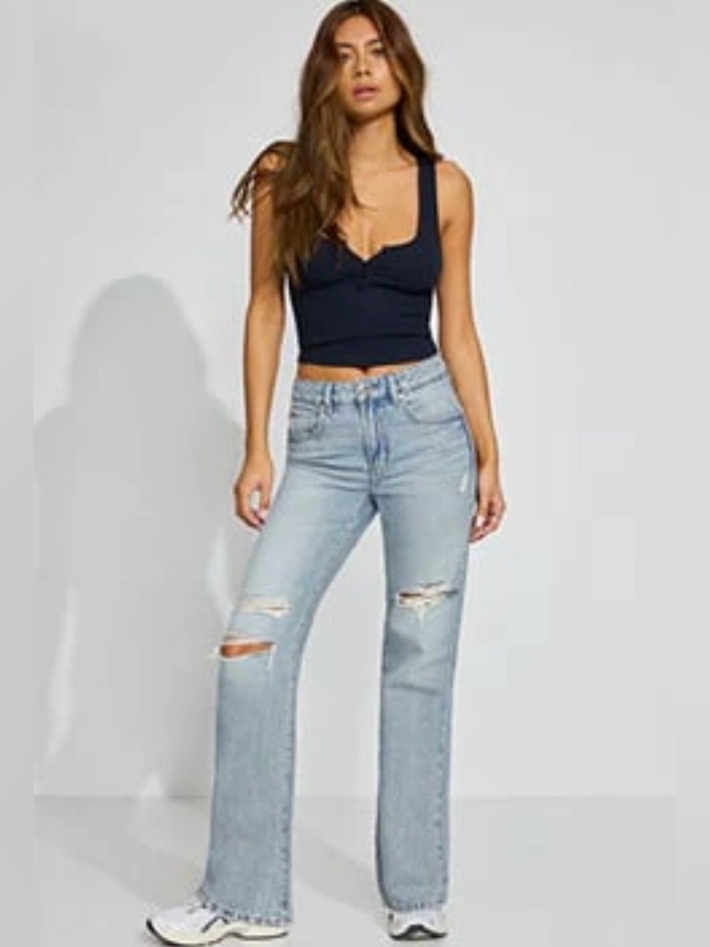 Garage Denim 90's Straight Distressed Holes Jeans SZ 3 (flaw)
